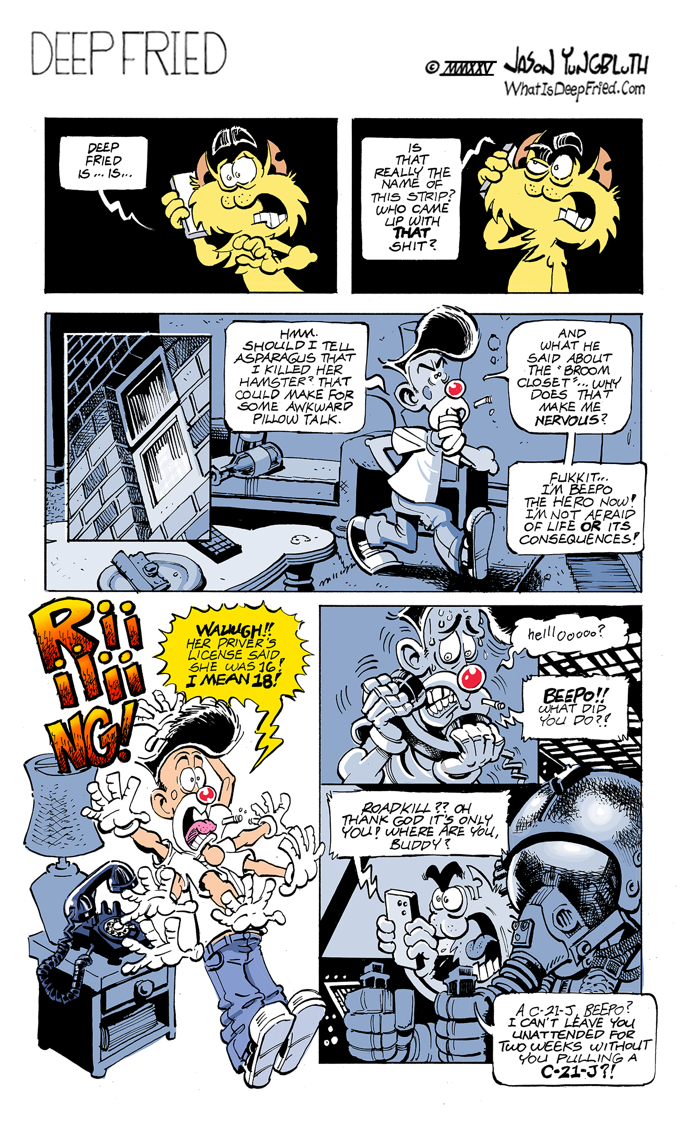 Beepo's driver's says he is an organ donor, but Roadkill has a lean on all his valuable organs, humors and marrows. You just can't trust anything you read these days.